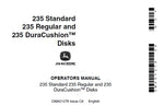 John Deere 235 Standard , 235 Regular and 235 DuraCushion Disks Operator’s Manual OMA51278 Download PDF - Manual labs