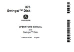 John Deere 375 Swinger Disk Operator’s Manual OMA38139 Download PDF - Manual labs