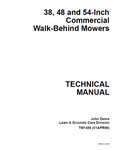 John Deere 38, 48, 54-Inch Commercial Walk Behind Mowers Technical Service Repair Manual TM1488 - Manual labs