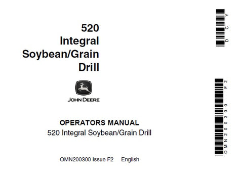 John Deere 520 Integral Soybean/Grain Drill Operator’s Manual OMN200300 Download PDF - Manual labs