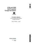 John Deere 5720, 5820 Self-Propelled Forage Harvester Technical Service Repair Manual TM1244 - Manual labs