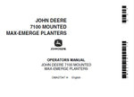 John Deere 7100 MOUNTED MAX-EMERGE PLANTERS Operator’s Manual OMA27347, OMA33814 Download PDF - Manual labs
