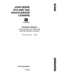 John Deere 7610, 7620 Knuckleboom Loader Technical Service Repair Manual TM1146 - Manual labs