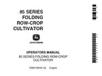 John Deere 85 SERIES FOLDING ROW-CROP CULTIVATOR Operator’s Manual OMN159546 Download PDF - Manual labs