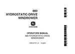 John Deere 880 Hydrostatic-Drive Windrower Operator’s Manual OME45767 Download PDF - Manual labs