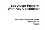 John Deere 890 Auger Platform With Hay Conditioner Operator’s Manual OME93357 Download PDF - Manual labs