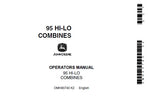 John Deere 95 HI-LO Combines Operator’s Manual OMH90740 Download PDF - Manual labs