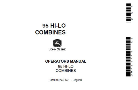 John Deere 95 HI-LO Combines Operator’s Manual OMH90740 Download PDF - Manual labs