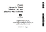 John Deere F930H Hydraulic Wheel Drawbar Cart and Drawbar Attachments Operator’s Manual OMA12479 Download PDF - Manual labs