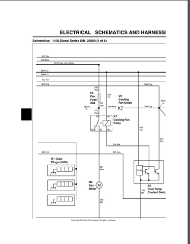 John Deere Mowers 1435 Electrical Diagram SN 20000 - Manual labs