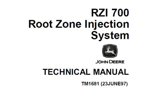 John Deere RZI 700 Root Zone Injection System Technical Manual TM1681 - Manual labs