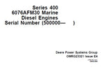 John Deere Series 400 (6076AFM30) Marine Diesel Engines (SN 500000- ) Operator’s Manual Download PDF - Manual labs