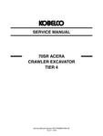 Kobelco 70SR ACERA T4 Excavator Shop Service Repair Manual DOWNLOAD PDF - Manual labs