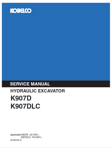 Kobelco K907D K907DLC Excavator Shop Service Repair Manual DOWNLOAD PDF - Manual labs