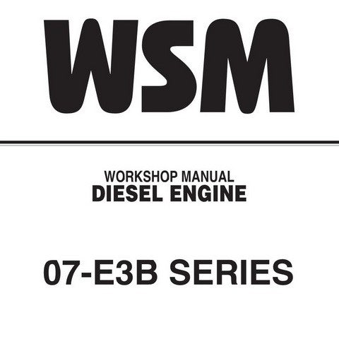 Kubota 07-E3B Series Diesel Engine Workshop Service Repair Manual - Manual labs