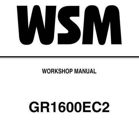 Kubota GR1600EC2 Tractor Workshop Service Repair Manual - Manual labs