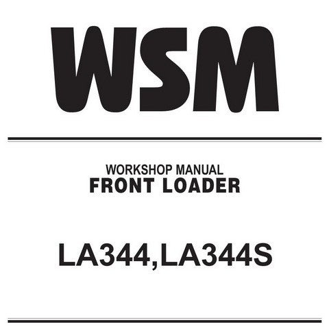 Kubota LA344, LA344S Front Loader Workshop Service Repair Manual - Manual labs