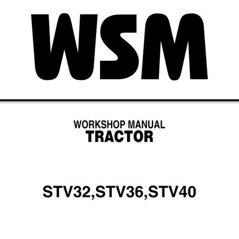 Kubota STV32, STV36 & STV40 Tractor Workshop Service Repair Manual - Manual labs