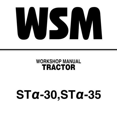 Kubota STα-30, STα-35 Tractor Workshop Service Repair Manual - Manual labs