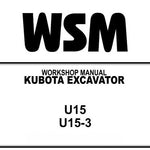 Kubota U15, U15-3 Excavator Workshop Service Repair Manual - Manual labs