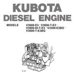 Kubota V3300, V3600, V3800 Series Diesel Engine Workshop Repair Service Manual - Manual labs