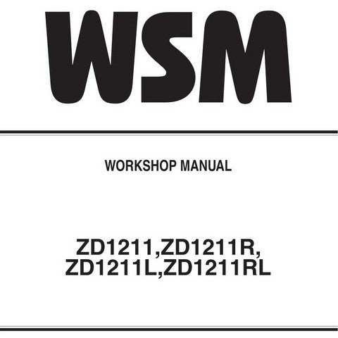 Kubota ZD1211, ZD1211R, ZD1211L, ZD1211RL Zero Turn Mower Workshop Service Repair Manual - Manual labs