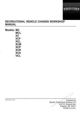 MC, MCL, XC, XCF, XCL, XCM, XCP, XCR, XCS, VCL - Freightliner Recreational Vehicle Chassis Workshop Service Repair Manual PDF Download - Manual labs