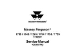 Massey Ferguson 1736, 1742, 1749, 1754, 1758, 1759 Tractor (MF1700 Series) Service Repair Manual 4283507M2 - Manual labs