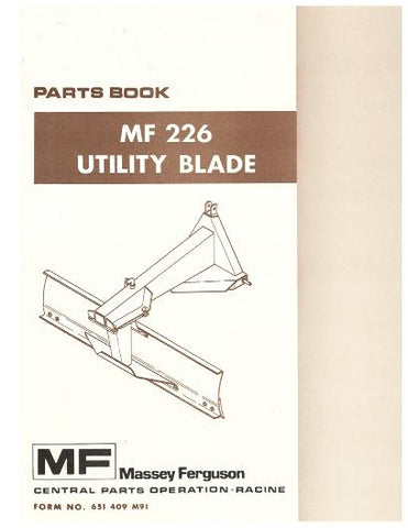 Download PDF For Massey Ferguson 226 Utility Blade Parts Catalog Manual
