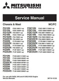 Mitsubishi FG10N, FG15ZN, FG18ZN Forklift Truck Service Repair Manual - Manual labs