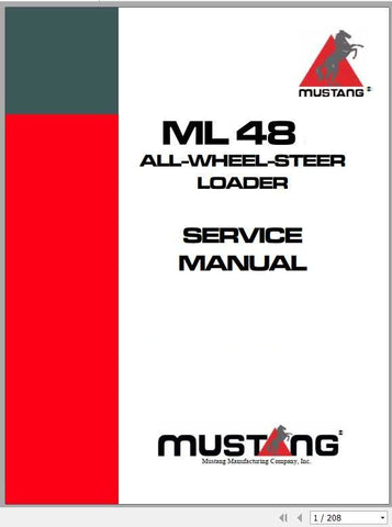 Mustang ML48 Wheel Loader Service Repair Manual 918136 Instant Download - Manual labs