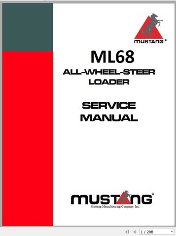 Mustang ML68 Wheel Loader Service Repair Manual 918142 Instant Download - Manual labs