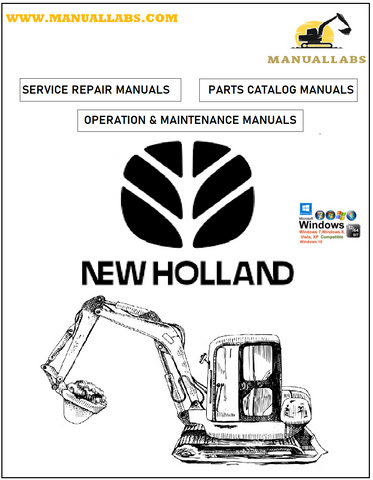 New Holland Mini Excavator E35BSR,E39BSR Service Repair Manual 84553640A A4 - Manual labs