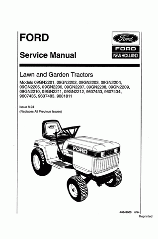 New Holland 09GN2201, 09GN2203, 09GN2204, 09GN2206, 09GN2207, 09GN2208, 09GN2209, 09GN2210 Tractor Service Repair Manual 40641005 - Manual labs