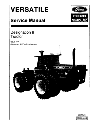 New Holland 756, 836, 846, 876, 936, 946, 956, 976 Tractor Service Repair Manual 40075691 - Manual labs