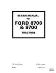 New Holland 8700, 9700 Tractor Service Repair Manual 40870020 - Manual labs