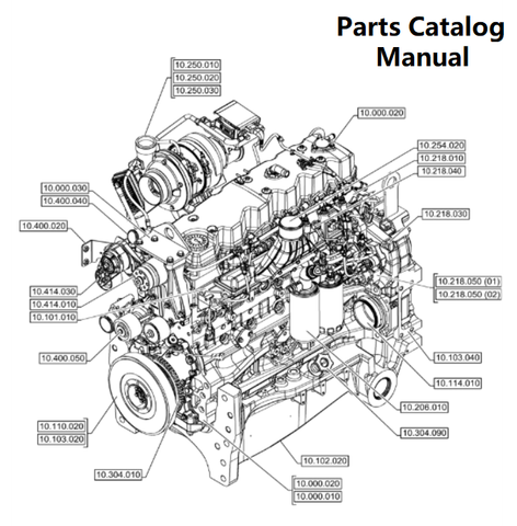 Parts Catalog Manual - New Holland B001 Engine F4DFE617Z PN/5802448358-184KW - PDF Book (Delivery)