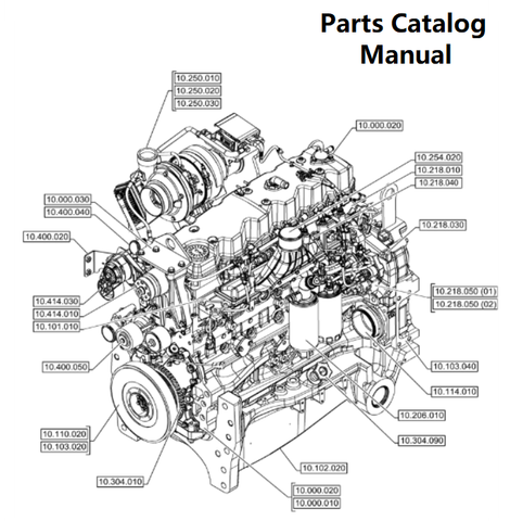 Download Parts Catalog Manual - New Holland B005 Engine F4DFE617L PN/5802001324-221KW - PDF File 