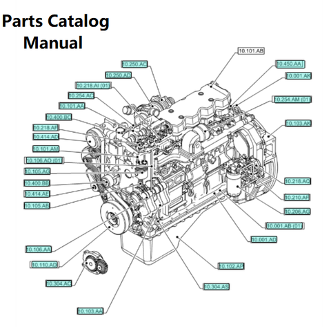 Parts Catalog Manual - New Holland B005 Engine F4HFE613J 5801731936-47519631 - PDF Book (Delivery)