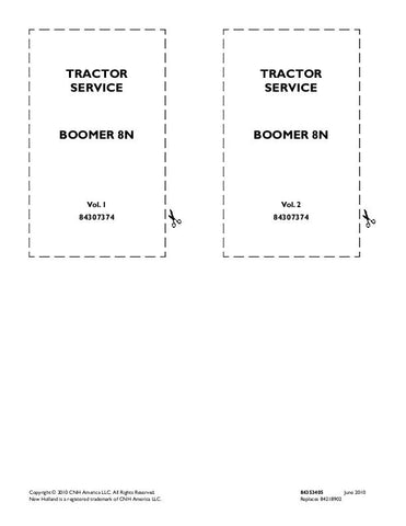 New Holland Boomer 8N Compact Tractor Service Repair Manual 84307374 - Manual labs
