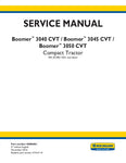 New Holland Boomer™ 3040 CVT, Boomer™ 3045 CVT, Boomer™, 3050 CVT Tractor Service Repair Manual 48080061 - Manual labs