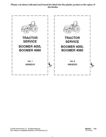 New Holland Boomer™ 4055, Boomer™ 4060 Tractor Service Repair Manual 84242310 - Manual labs