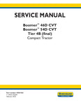 New Holland Boomer™ 46D, Boomer™ 54D Tractor Service Repair Manual 47851943 - Manual labs