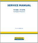 New Holland Compact Tractor T1560, T1570 Service Repair Manual 84205613A - Manual labs