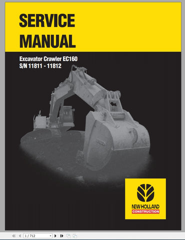New Holland Crawler Excavators EC160 Service Repair Manual 73179382 - Manual labs