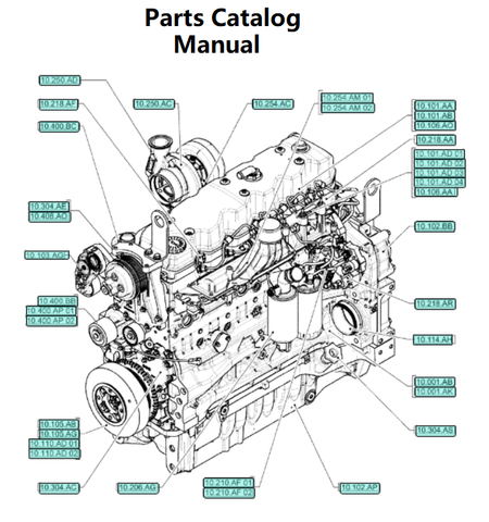Download Parts Catalog Manual - New Holland D002 Engine F4DFA613D 5801825012-47420769 - PDF File 