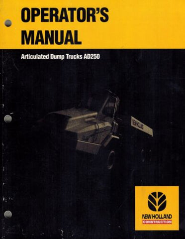 New Holland Dump Trucks AD250 Service Repair Manual 6045614101 - Manual labs