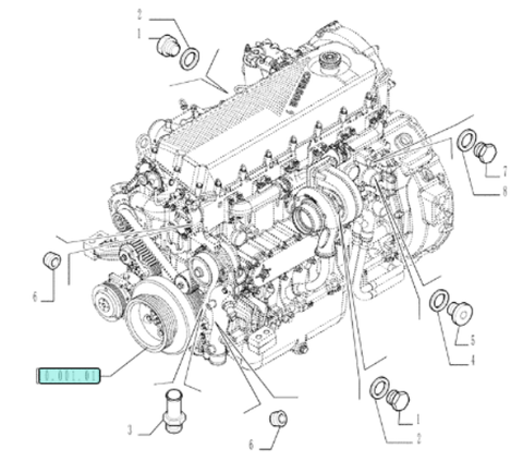 Download PDF For New Holland F2CE9684U E151-Engine-504365432-84141156-Parts Catalog Manual (3/09-12/13)