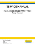 New Holland FR450, FR500, FR600, FR700, FR850 forage harvester Service Repair Manual 47812470 - Manual labs