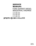 New Holland Ford Dorset Diesel Ind Eng Svc 4.2,6.0,5.9,6.2 Tractor Engine Service Repair Manual 40540200 - Manual labs